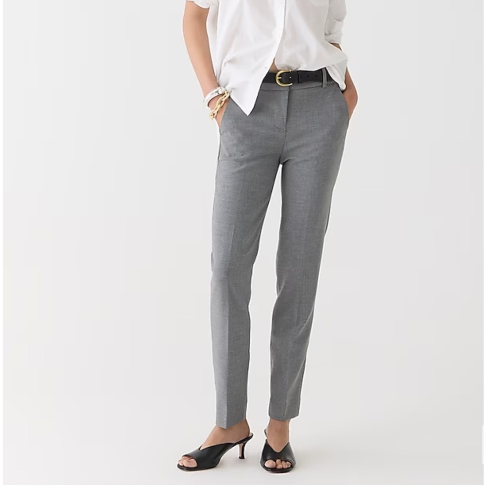 J. Crew Cameron Slim Cropped Pant In Four Season Stretch Sz 4 Gray